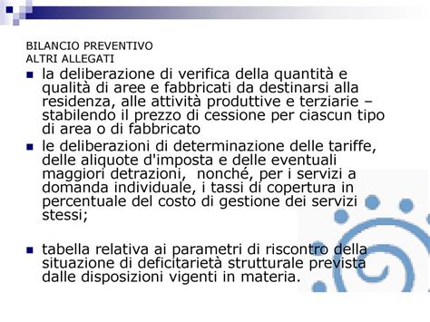 verifica quantità e qualità delle aree